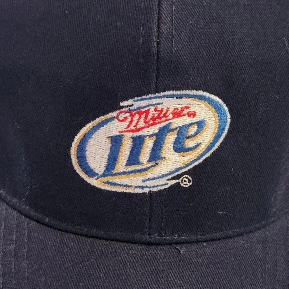 Miller Lite Beer Navy Blue Baseball Cap‎ Hat Acme Merchandise Adjustable Strap